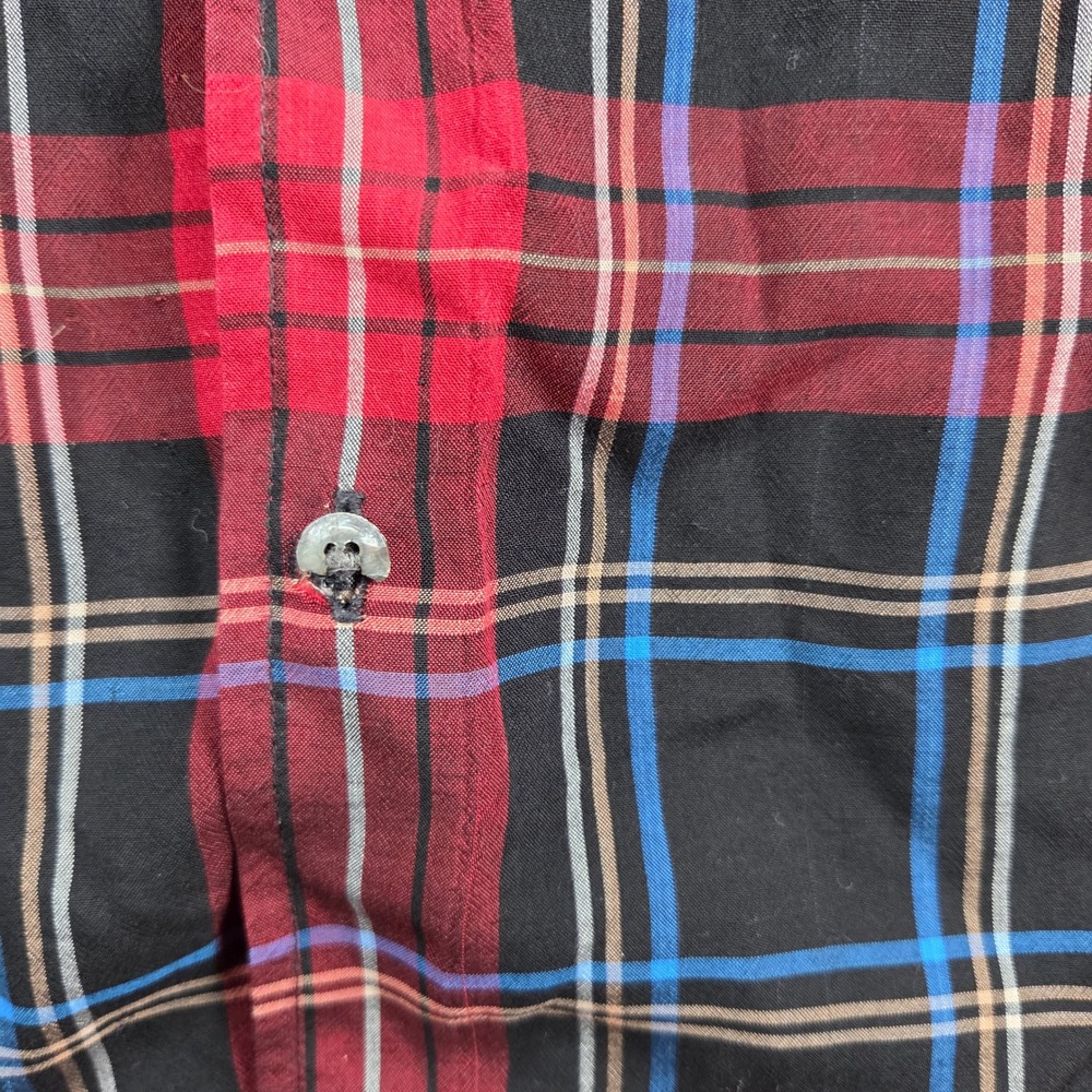 Marc by Marc Jacobs Button Down Mens XL Black Plaid Shrunken Fit Tencel Shirt - Picture 6 of 9